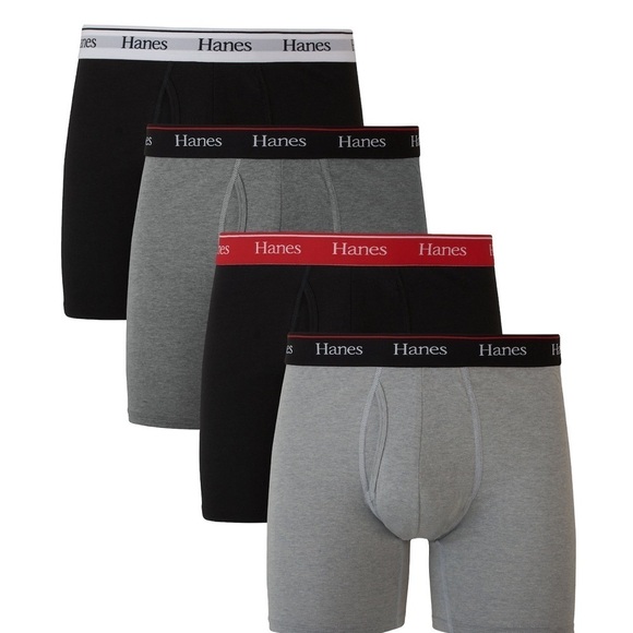 🆕Hanes Men’s Originals Stretch Boxer Briefs 8 Pair Black and Gray Size M - Picture 3 of 4